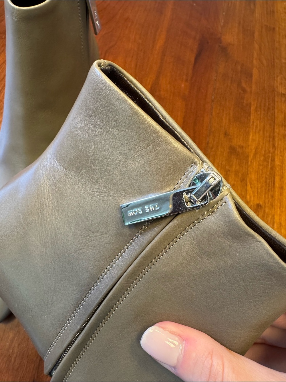 THE ROW Gray Ankle Boot - Picture 3 of 7